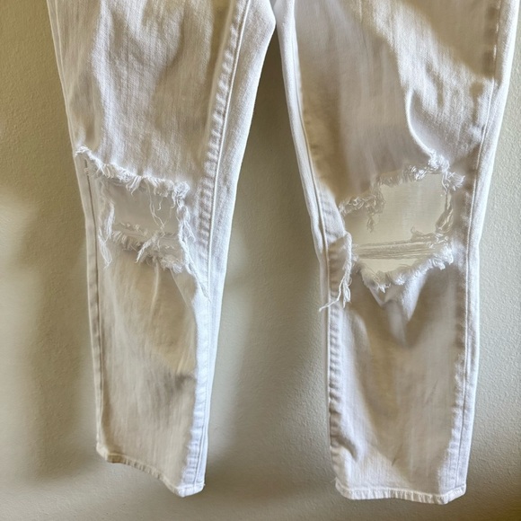 L’agence White Nevia Distressed Slouchy Straight-Leg Jeans size 28 - Picture 8 of 13
